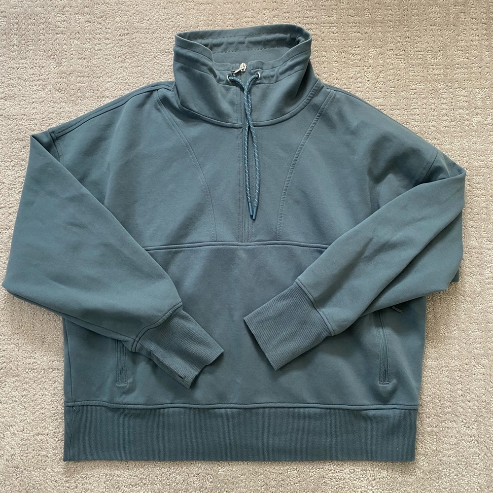 Old Navy Dynamic Fleece Half Zip Sweatshirt (Ocean Shake)